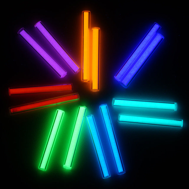 Premium Glass Glow-in-the-Dark Vials (6-Pack)