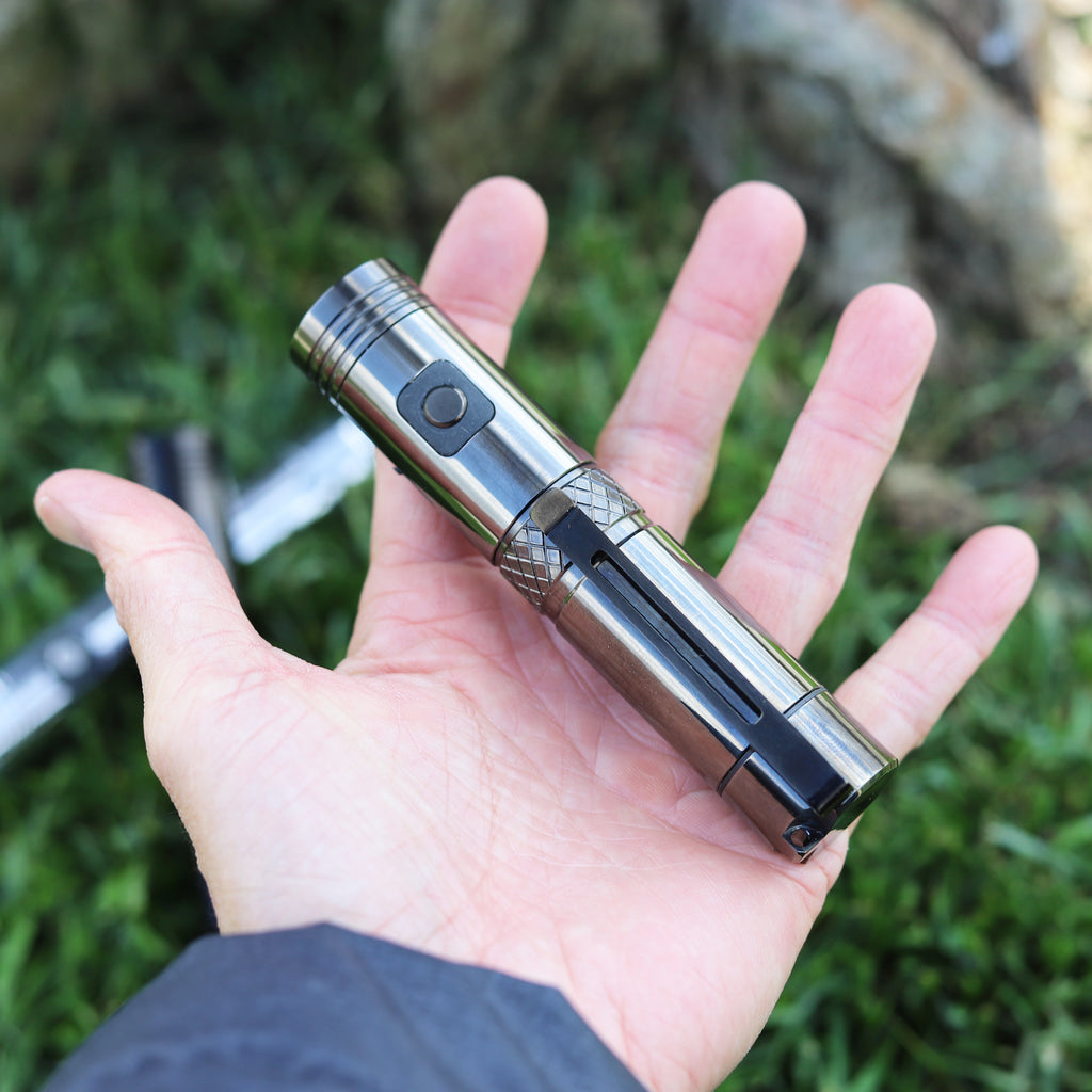 ION-X Stainless Steel PVD Flashlight Gunmetal Gray