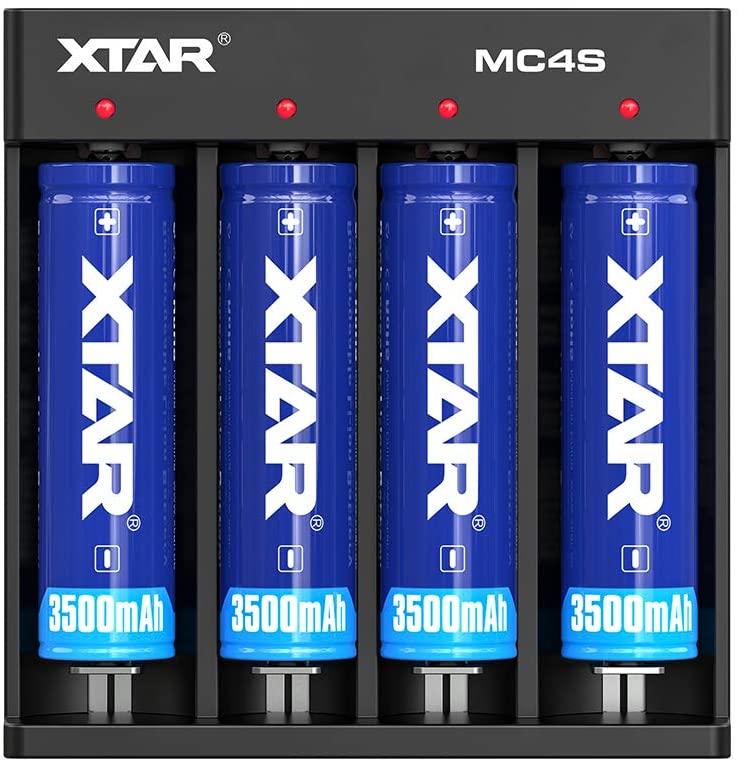 XTAR MC4S 4-Port Lithium-ion Battery Charger with USB Type-C Dapper Design, LLC