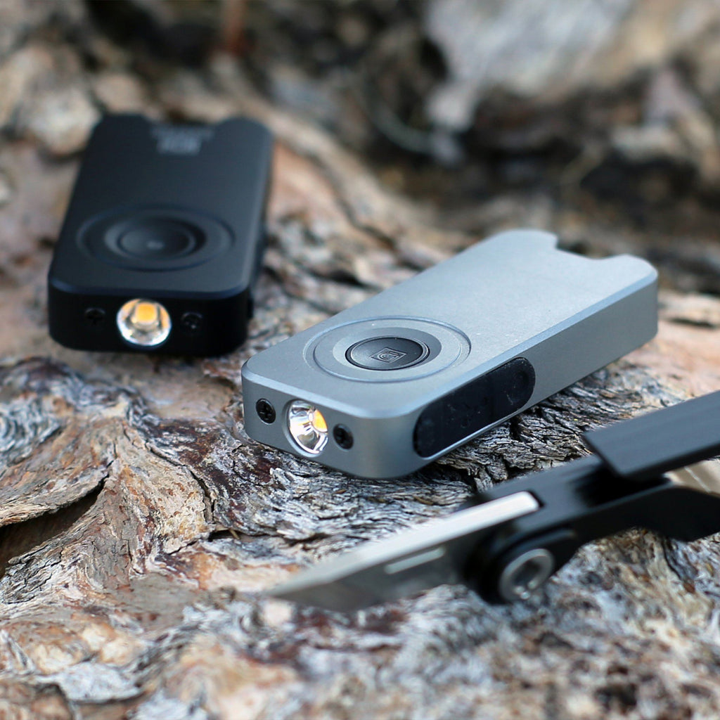 TL MICRO: Ultra-Compact LED Keychain Touch-Sensor Flashlight Dapper Design, LLC Gray