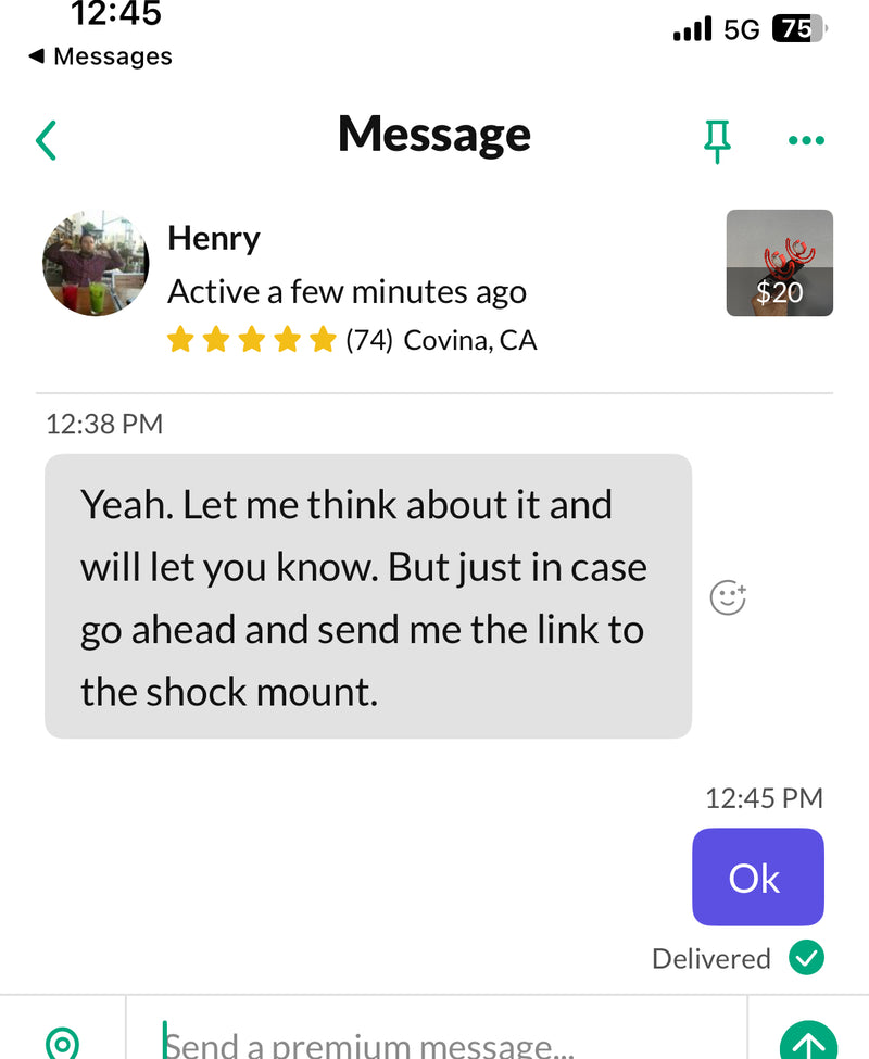 Rode Mount for Henry on OfferUp