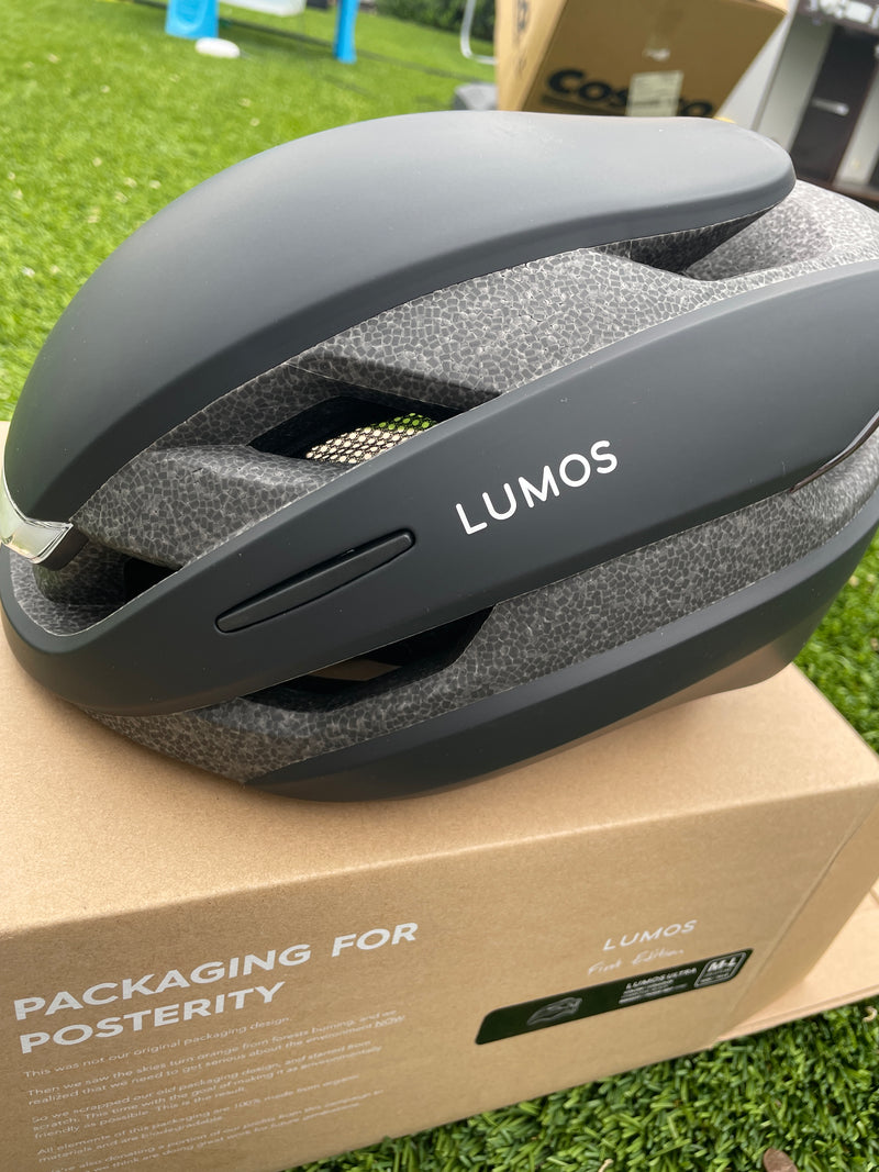 LUMOS Ultra bike helmet with LED lights