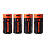 MankerLight 18350 Battery with USB-C port 1100mAh (4-Pack)