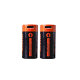 MankerLight 18350 Battery with USB-C port 1100mAh (2-Pack)