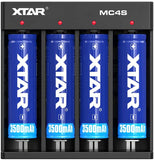 XTAR MC4S 4-Port Lithium-ion Battery Charger with USB Type-C