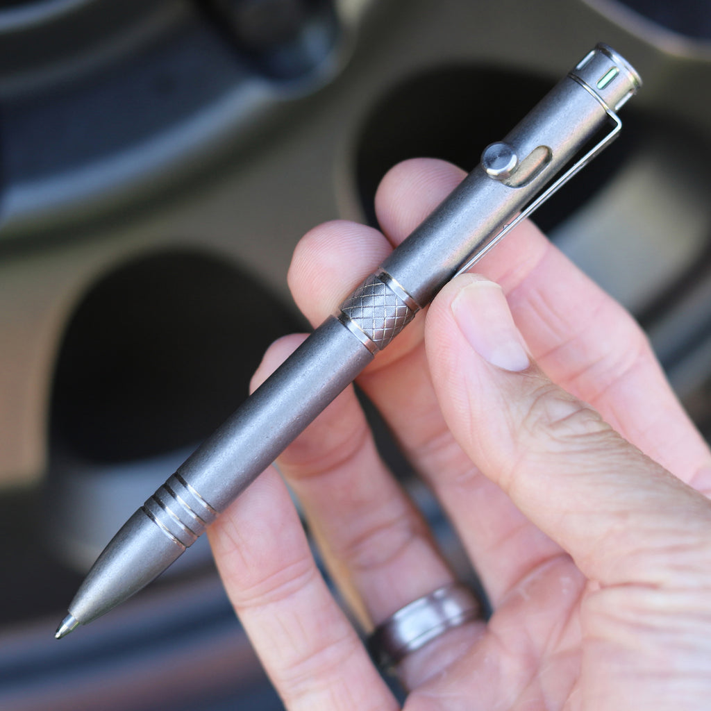 Pocket Size Keychain Pen Edc Pocket Pen Titanium Ballpoint Pen