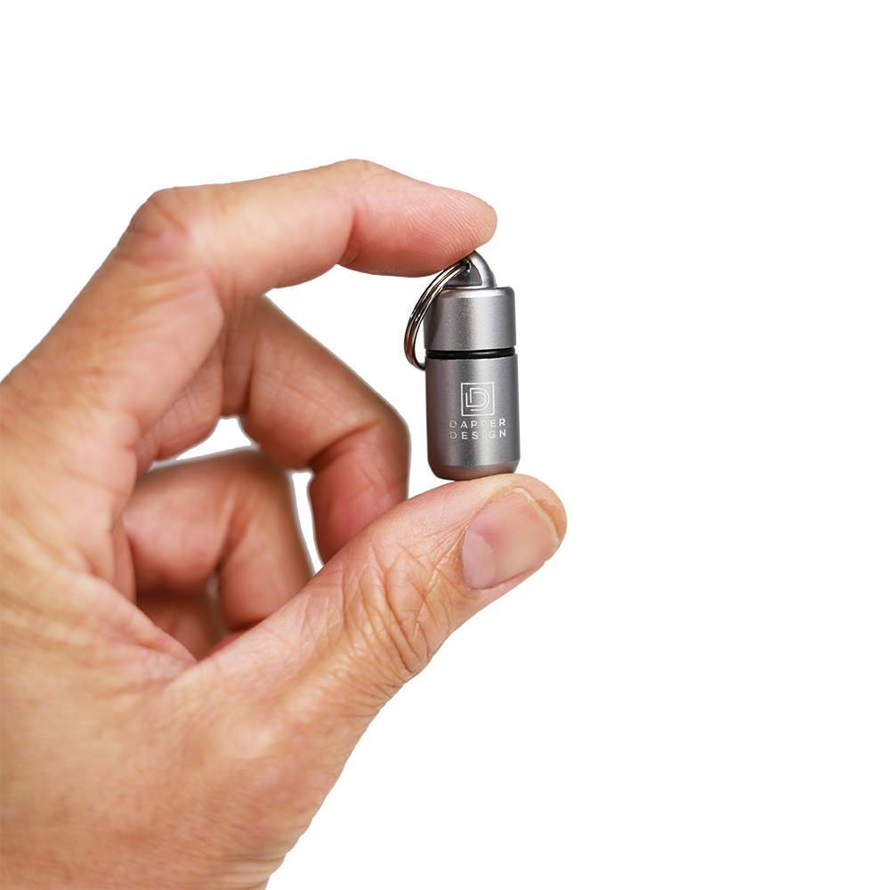 Pepper Spray Keychain Pill Carrier TISUR Small Keychain Pill